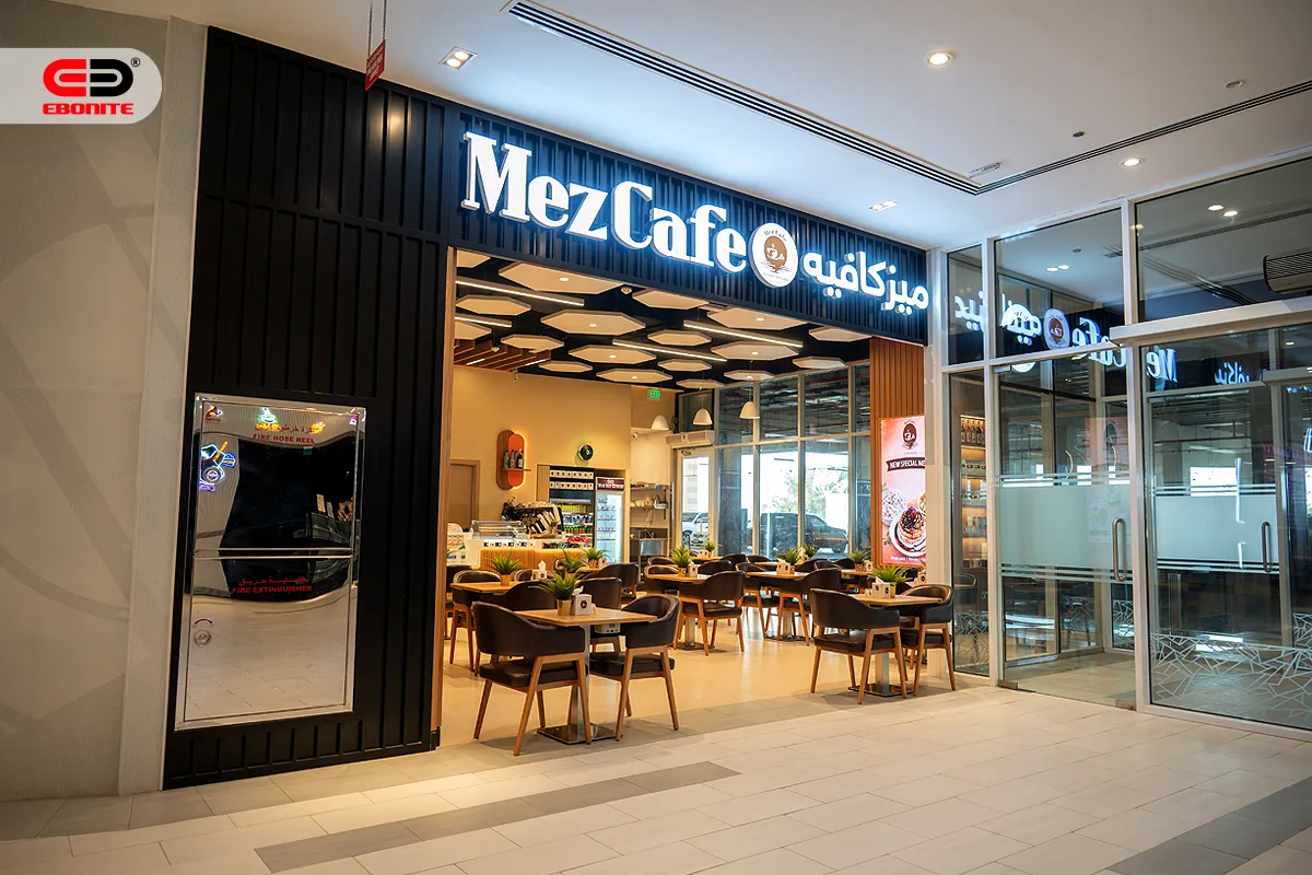 Mez Cafe restaurant fit-out by Ebonite Decor