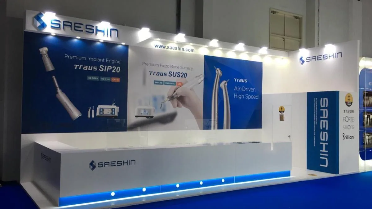 SAESHIN modular trade-show stand at AEEDC Dubai