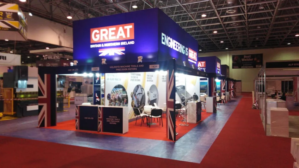 GREAT Britain UK pavilion with bold branding and signage