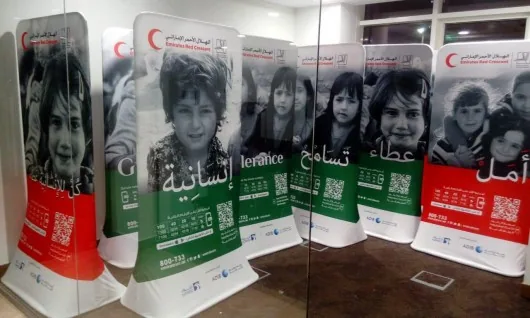 Large fabric exhibition display produced by Right Concepts