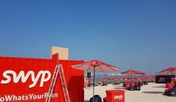 Branded beach umbrella