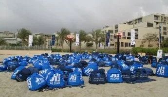 Branded bean bags produced for an event