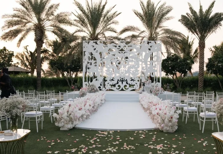 Event design with floral and candle styling