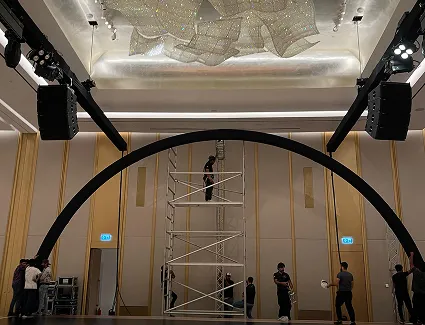 Stage and effect lighting at a Mramez Events show