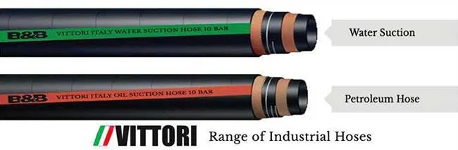 Industrial water, oil and petroleum suction and delivery hose