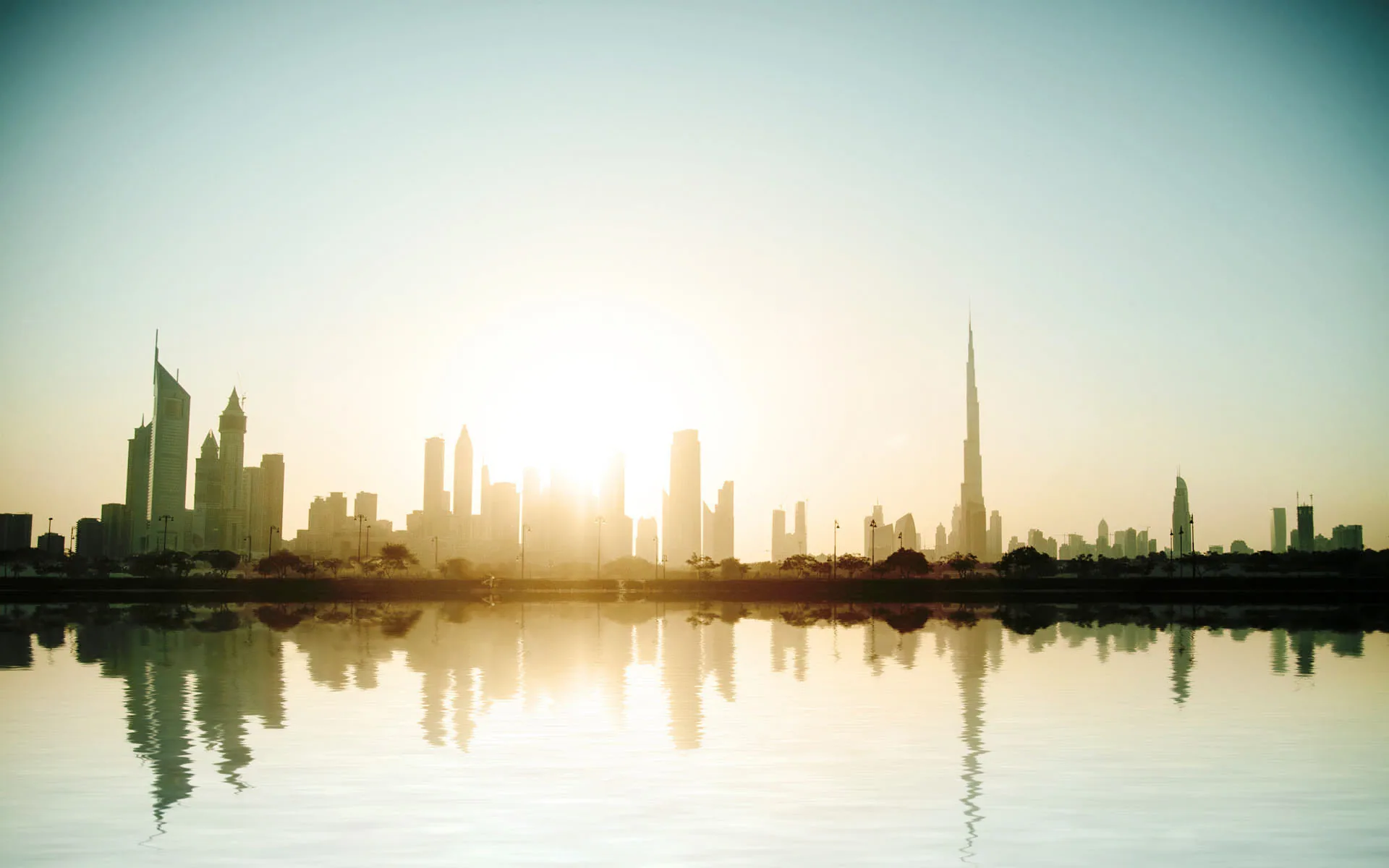 Dubai skyline at dusk