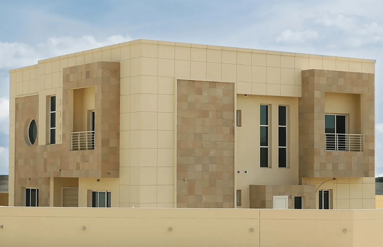 Contemporary stone-clad villa â€” project C-839