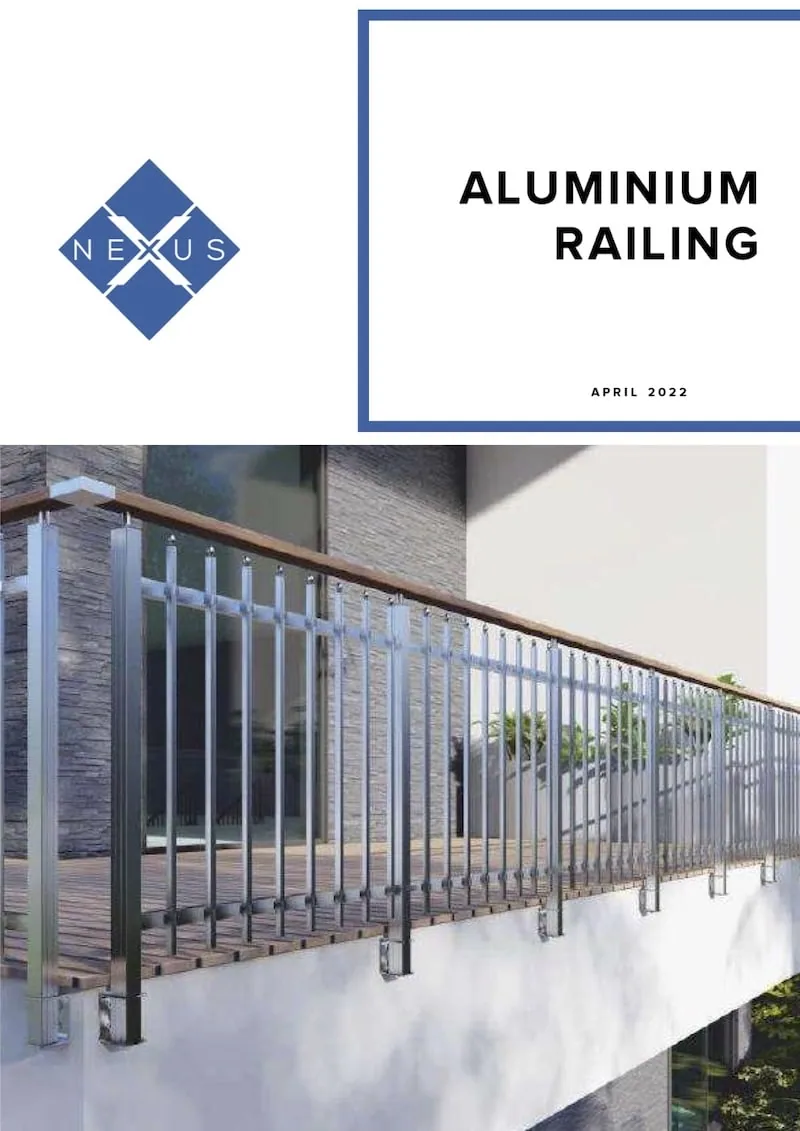 Aluminium railing catalogue cover