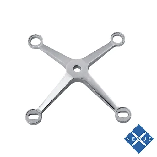 Stainless-steel spider fitting for point-fixed glazing