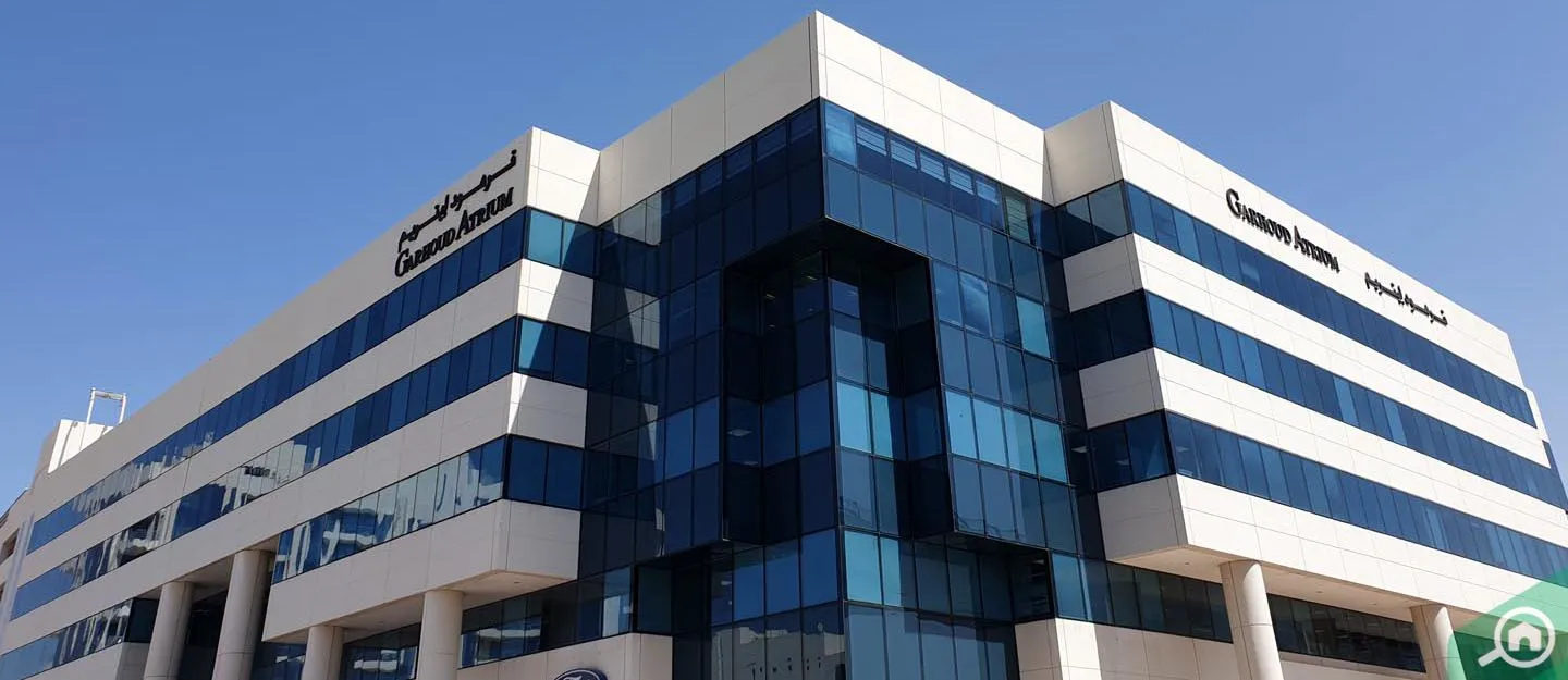 The Garhoud Atrium Building in Al Garhoud, Dubai — home of the Art Consultants studio