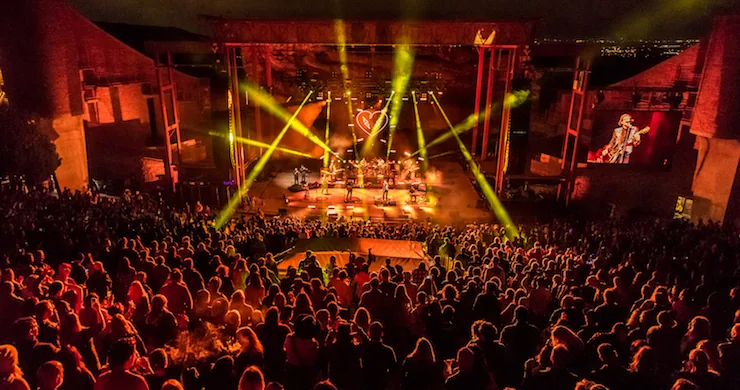 Concert lighting over a crowd
