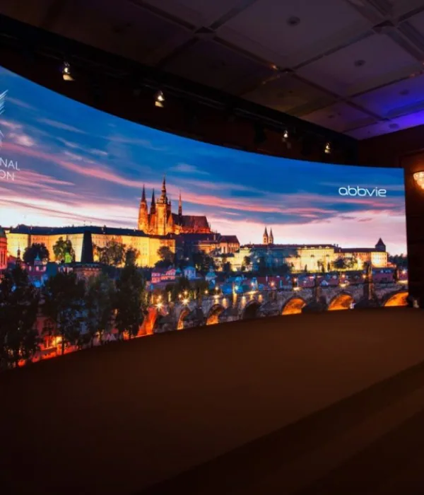 LED video wall supplied and operated by 11:11 AV