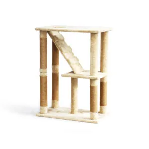Multi-level cat tree with scratching posts