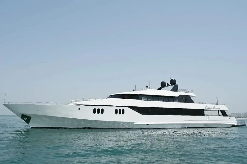 145ft super-yacht and Dubai Marina skyline