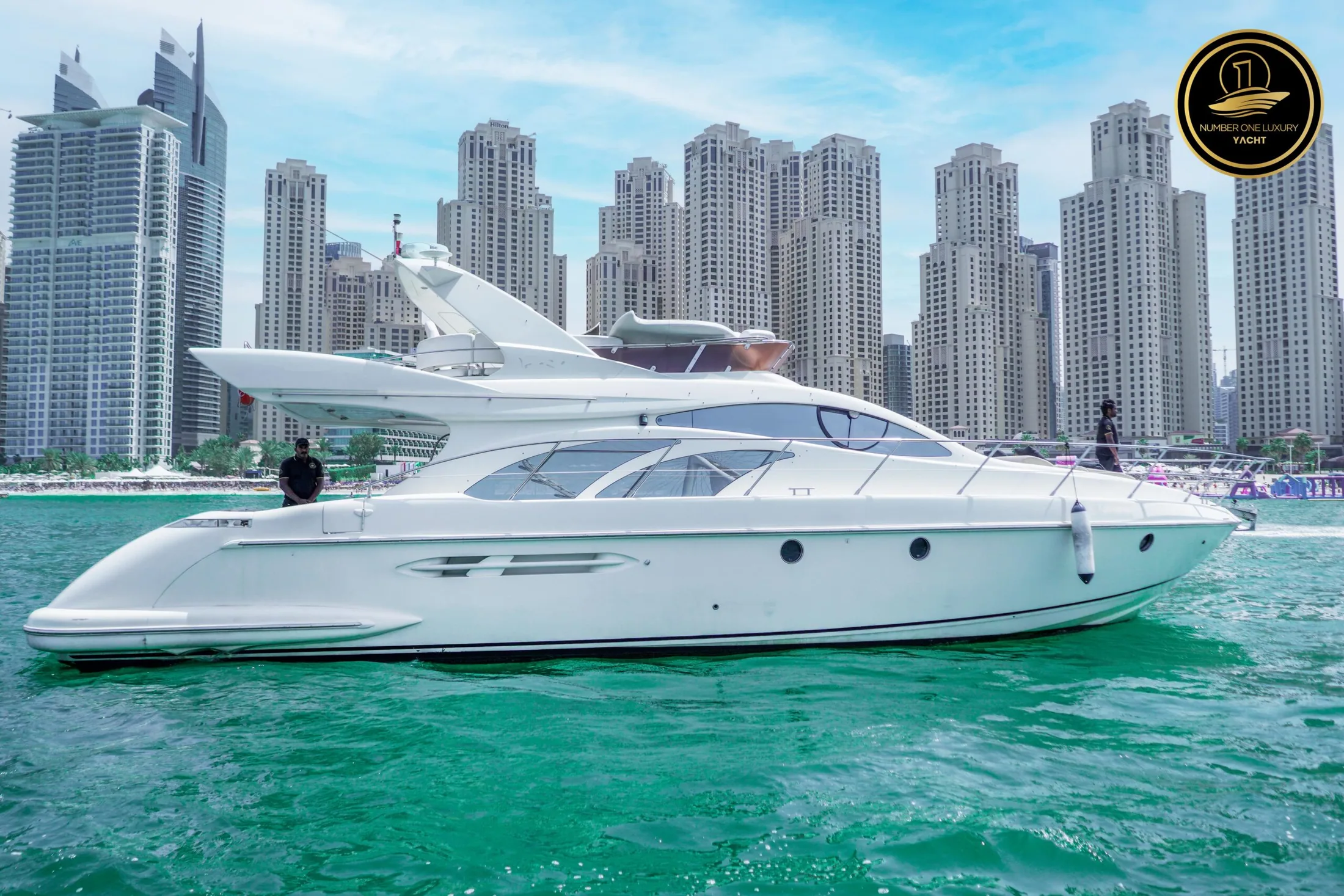 Amazing Grace yacht moored on calm Dubai waters