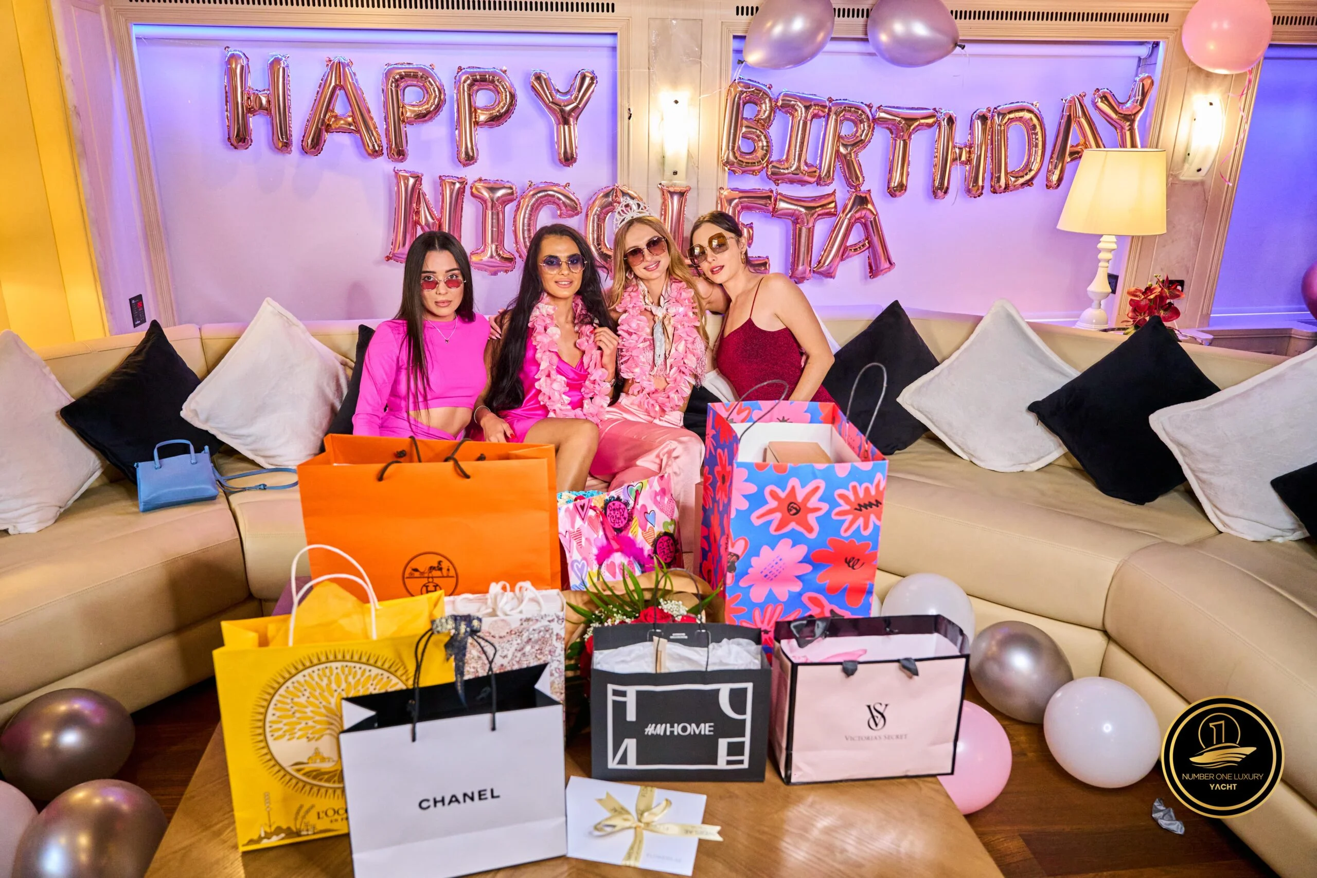 Birthday celebration aboard a Dubai yacht