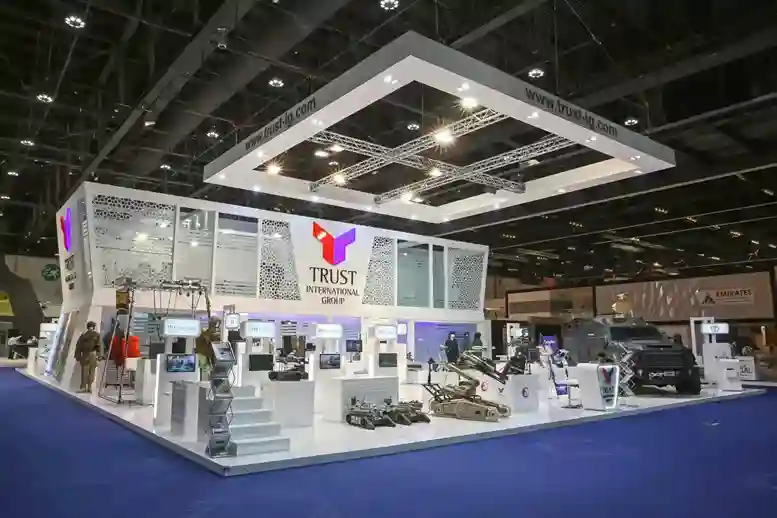 Two-storey exhibition stand for Trust International Group