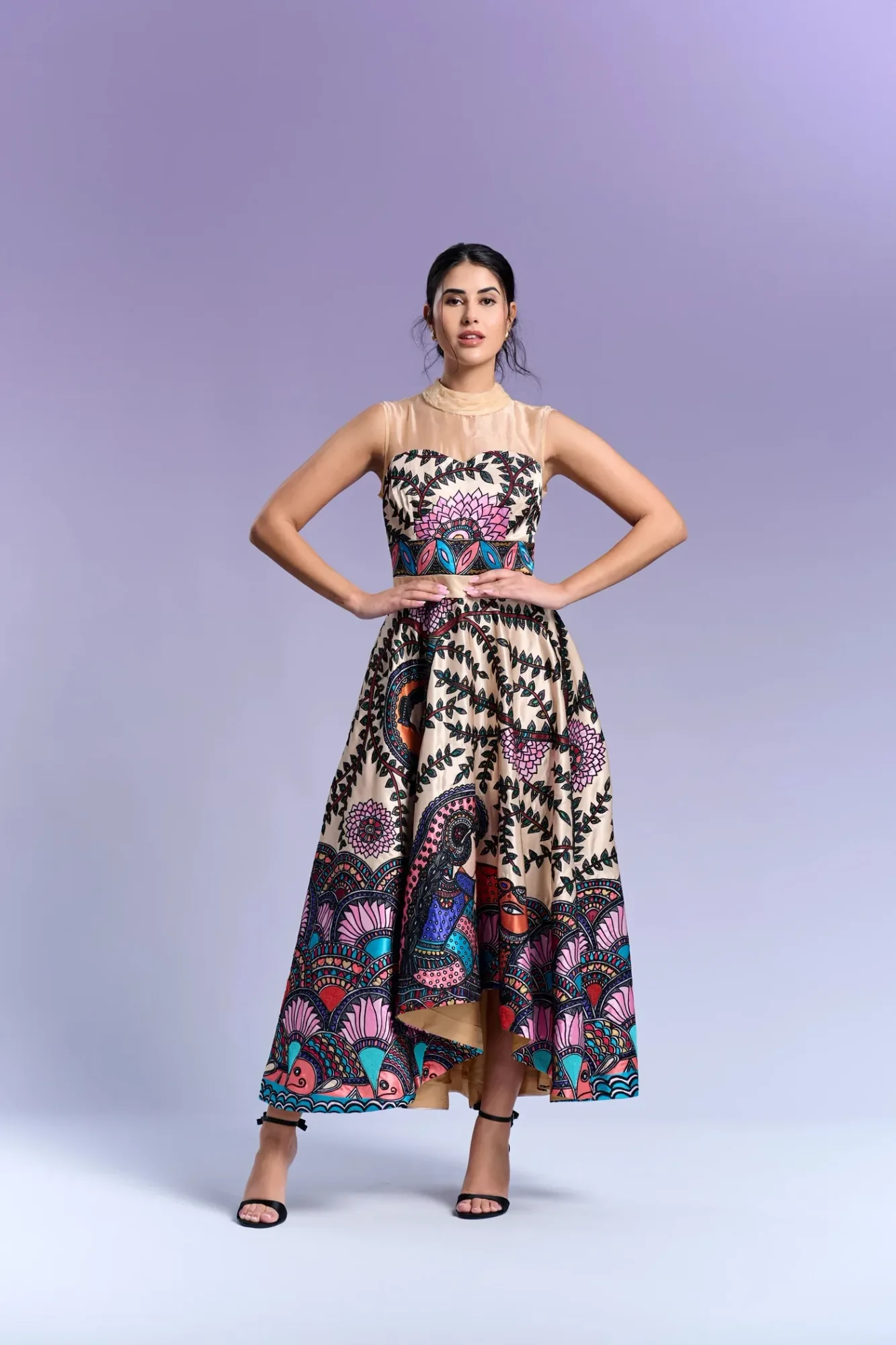 Hand-painted Madhubani dress