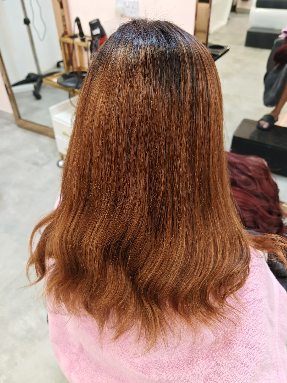 Body-wave lace-front wig styled