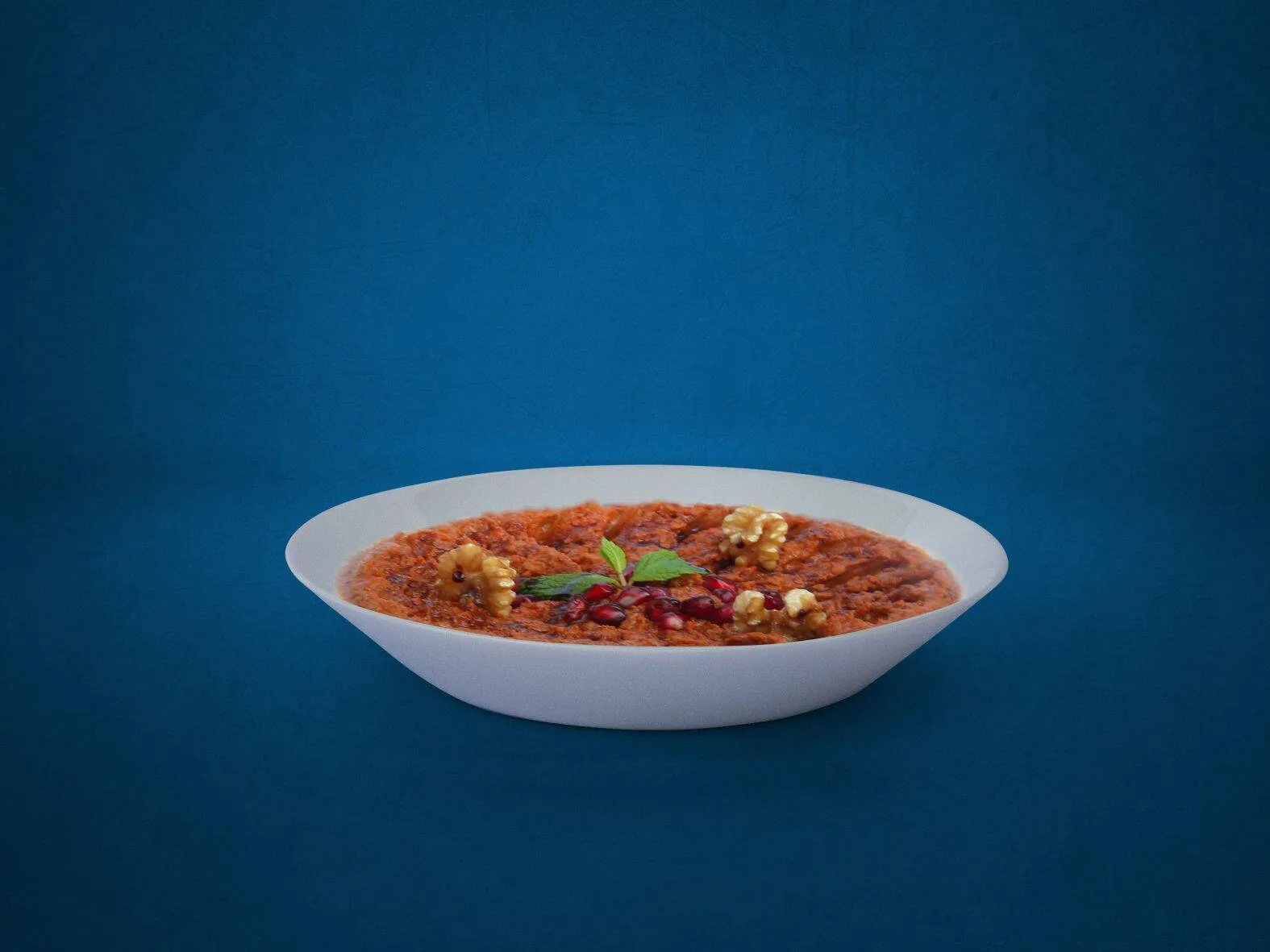 Muhammara-style mezze dip with walnuts and pomegranate