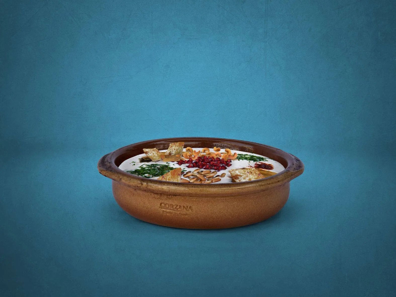 Fatteh in a clay bowl