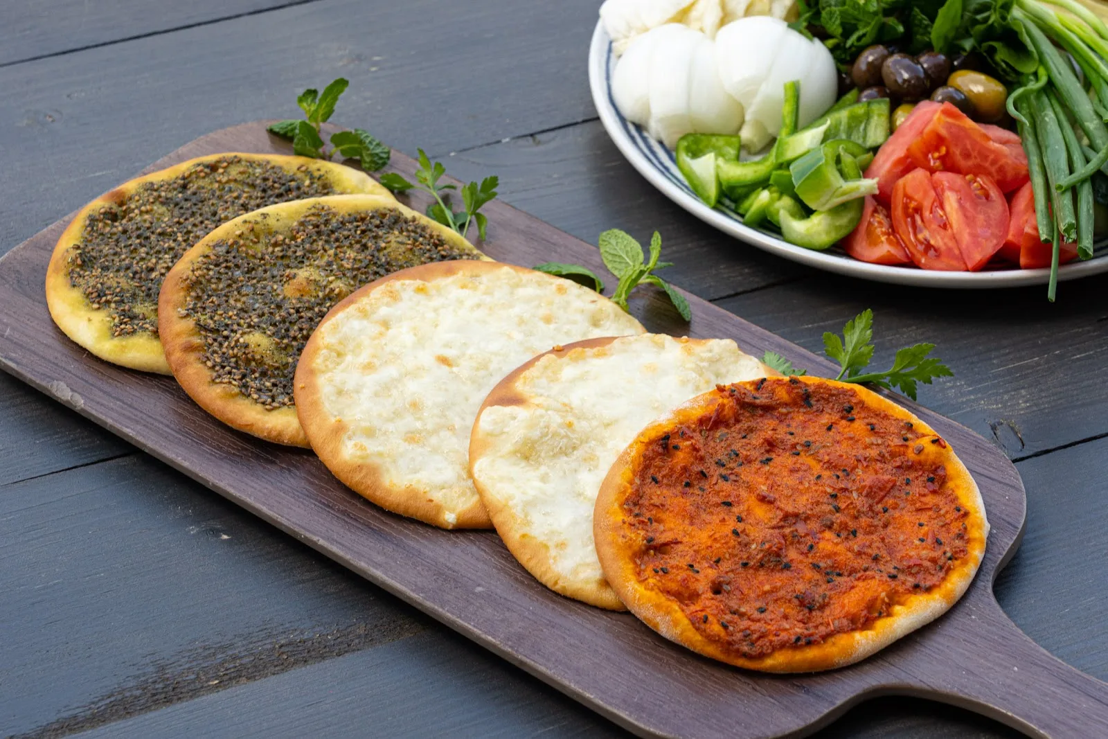 Freshly baked saj bread / manakish at Hashtag Cafe & Restaurant