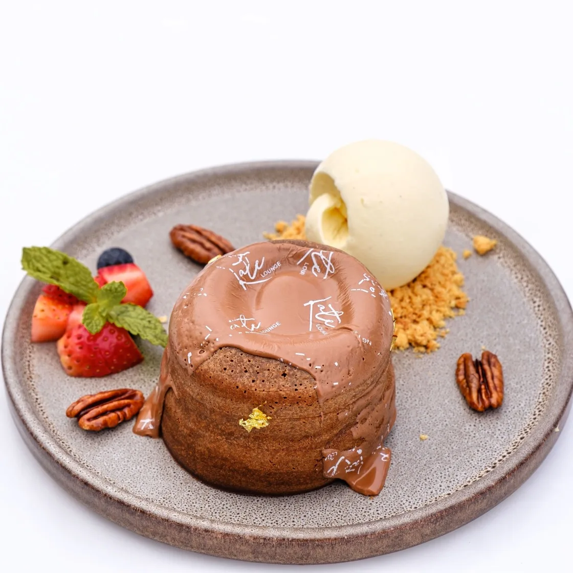 Branded chocolate lava cake