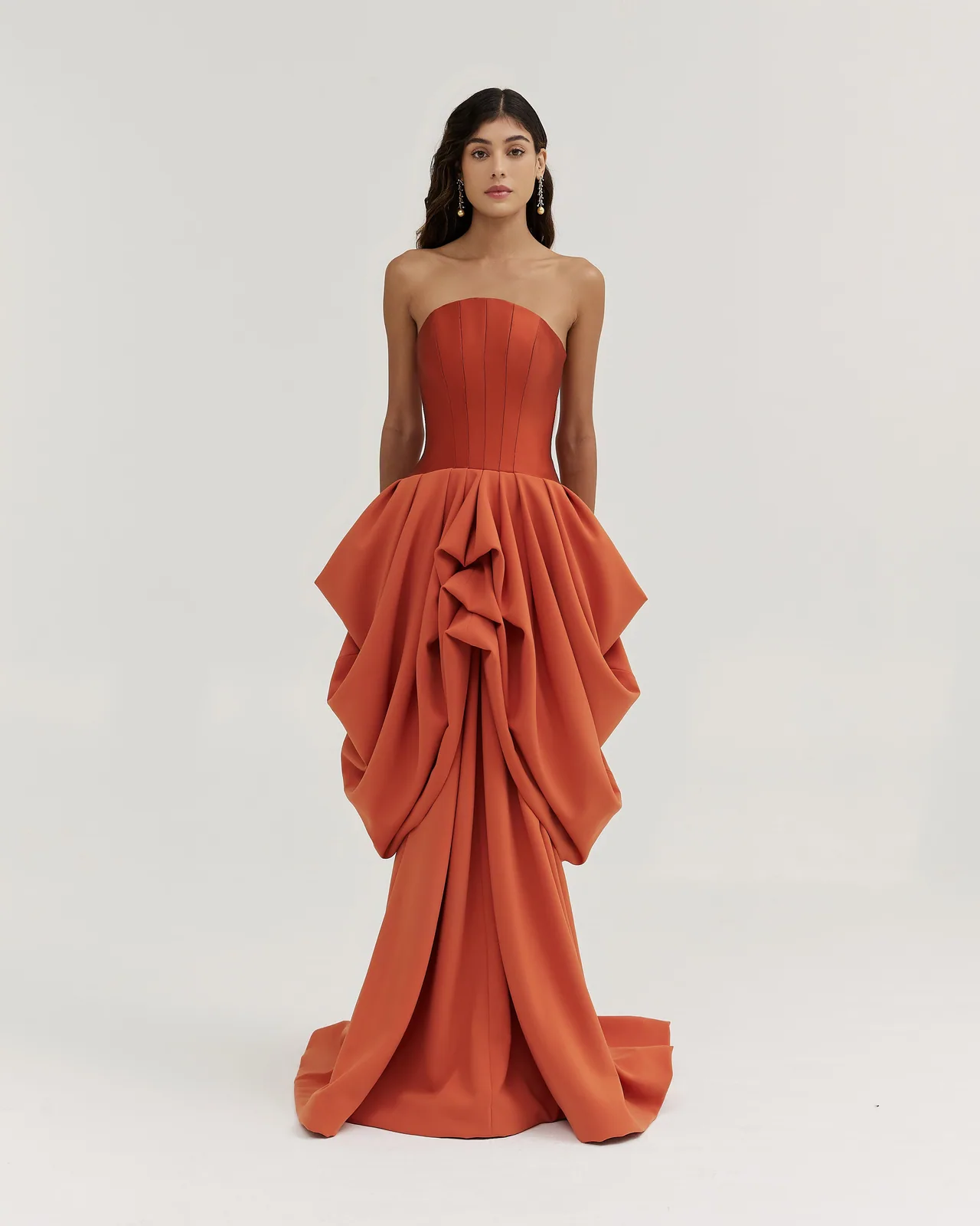 Maryam Omaira SS26 — crepe corset gown