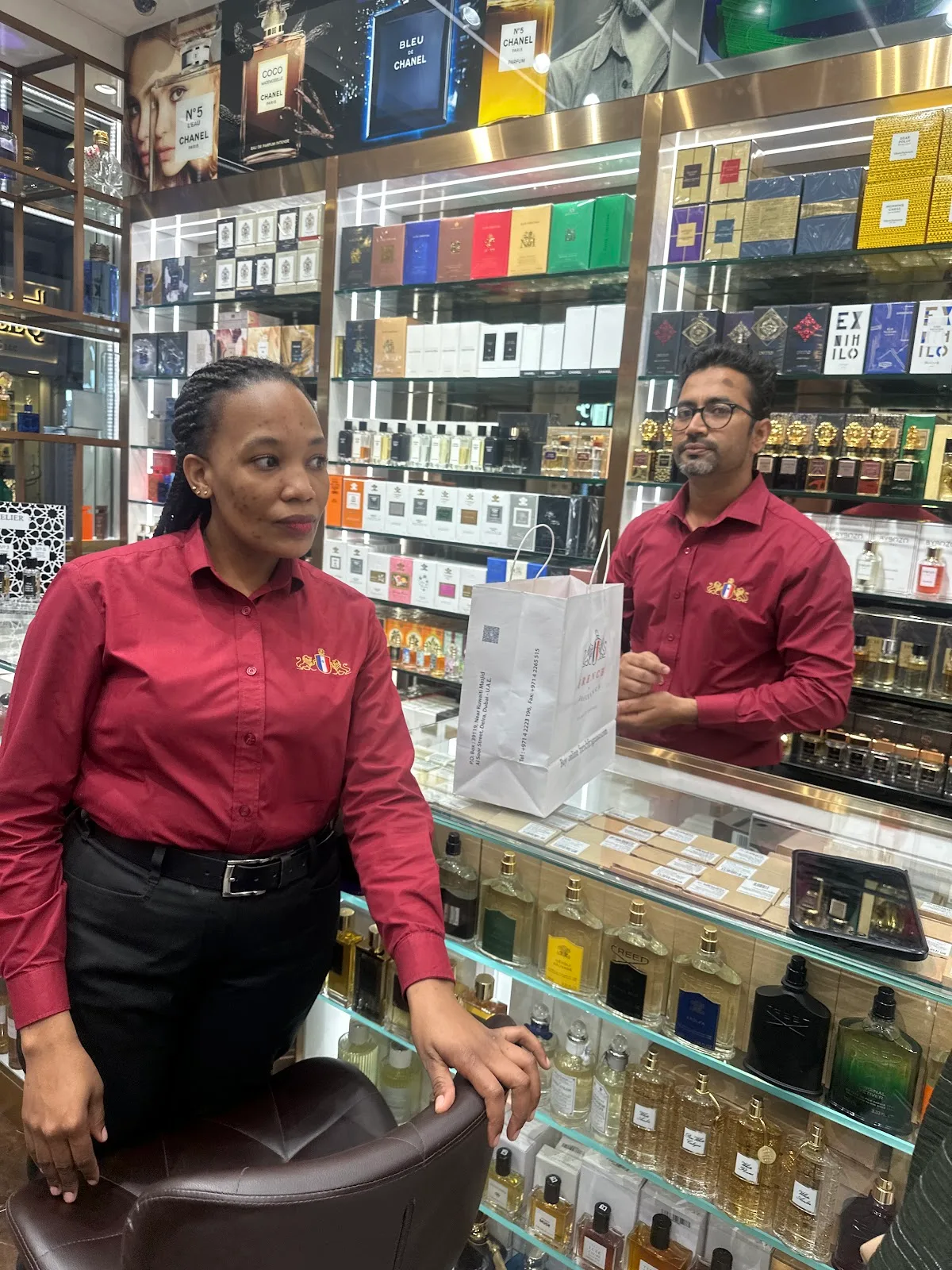 French Fragrance LLC team at the counter