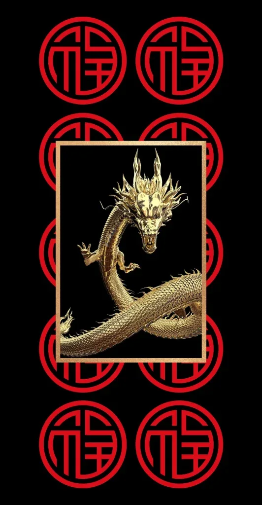 Golden dragon sculpture, a Maiden Shanghai motif
