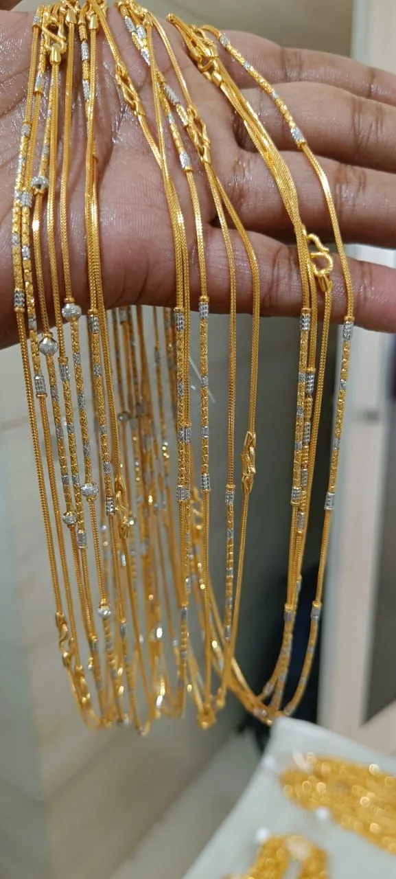 Assorted gold chains