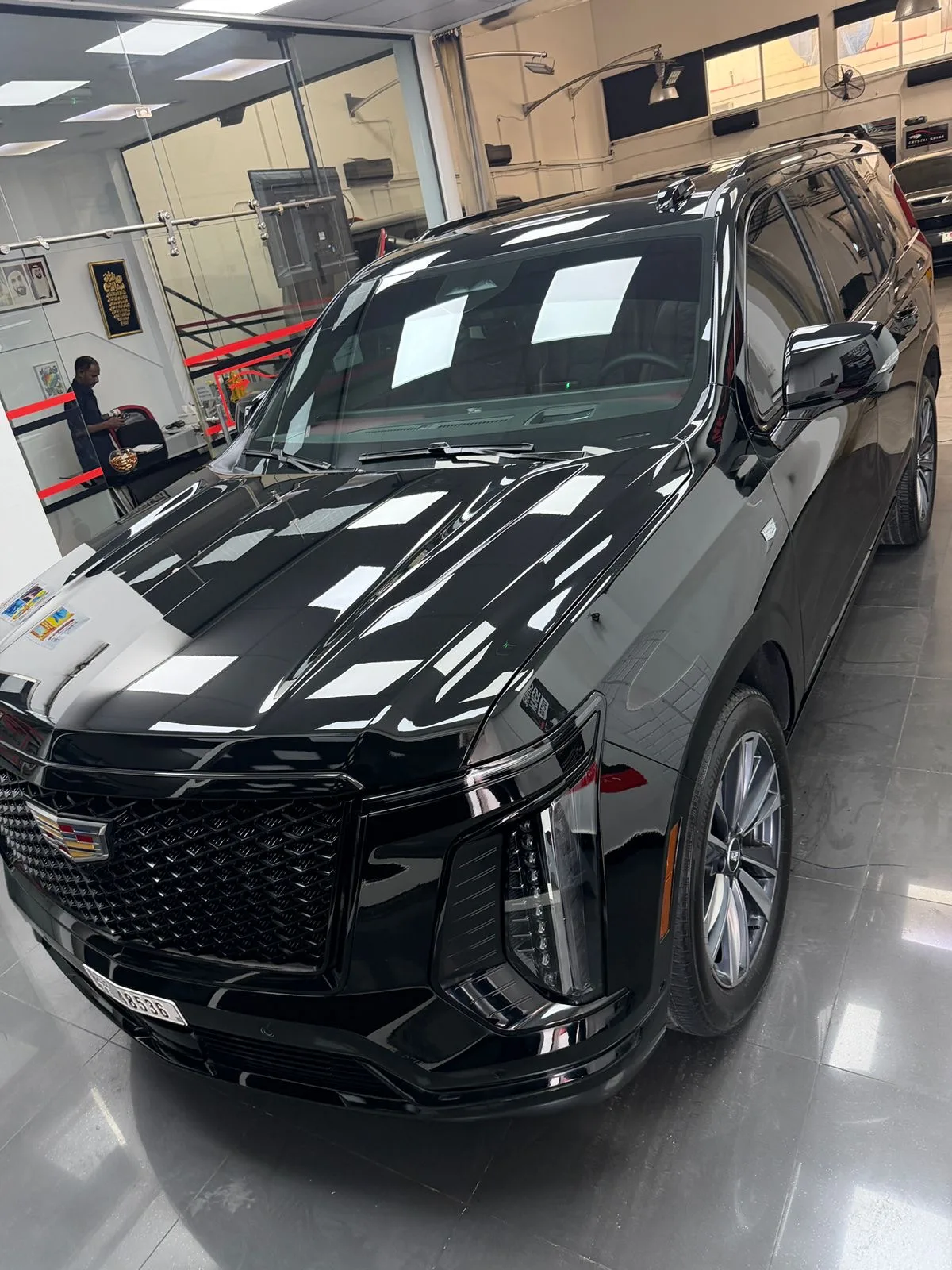 Black Cadillac Escalade detailed at Crystal Shine Car Care