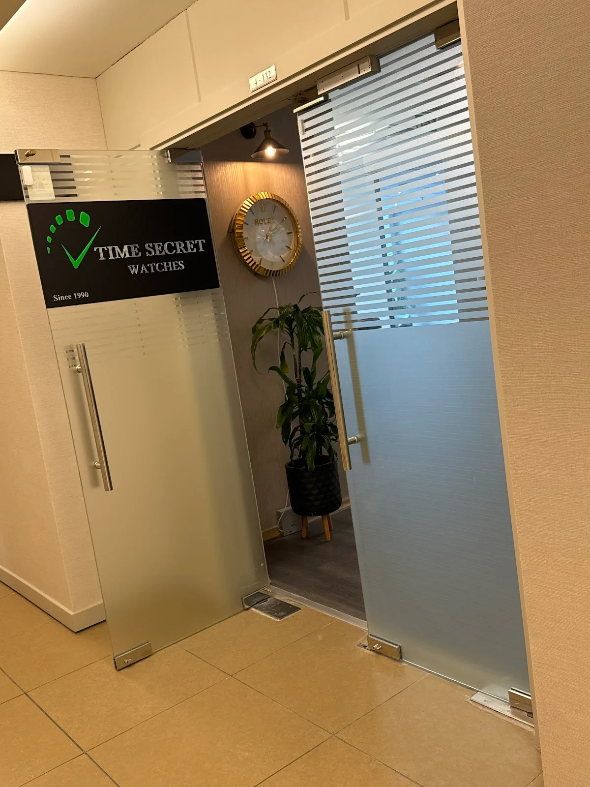 Time Secret Watches showroom signage in Gold & Diamond Park, Dubai