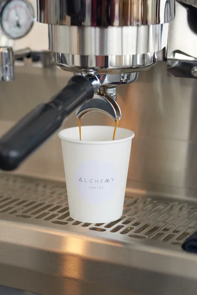 Espresso extraction into an Alchemy paper cup