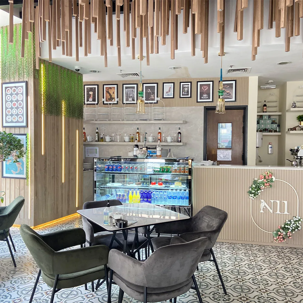 Coffee and service counter