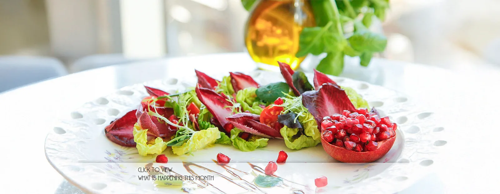 Fresh garden salad with pomegranate