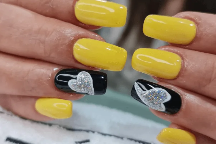 Manicured nails with nail art