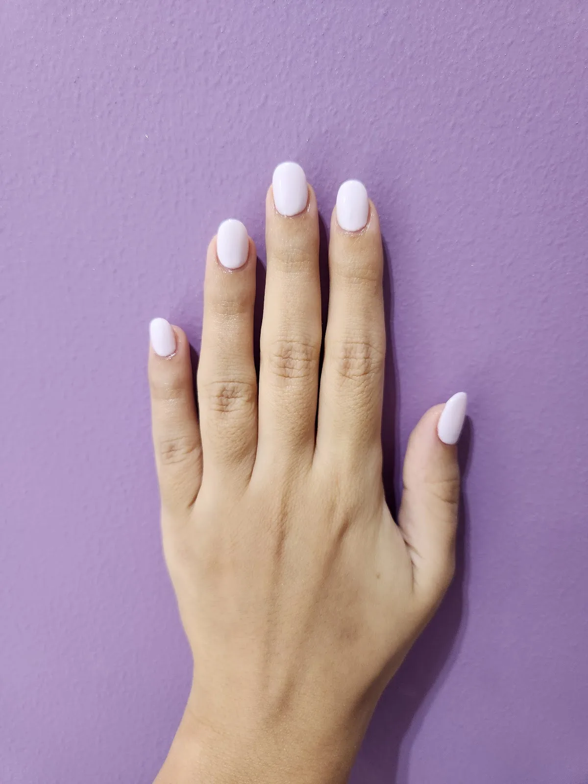 Clean white manicure