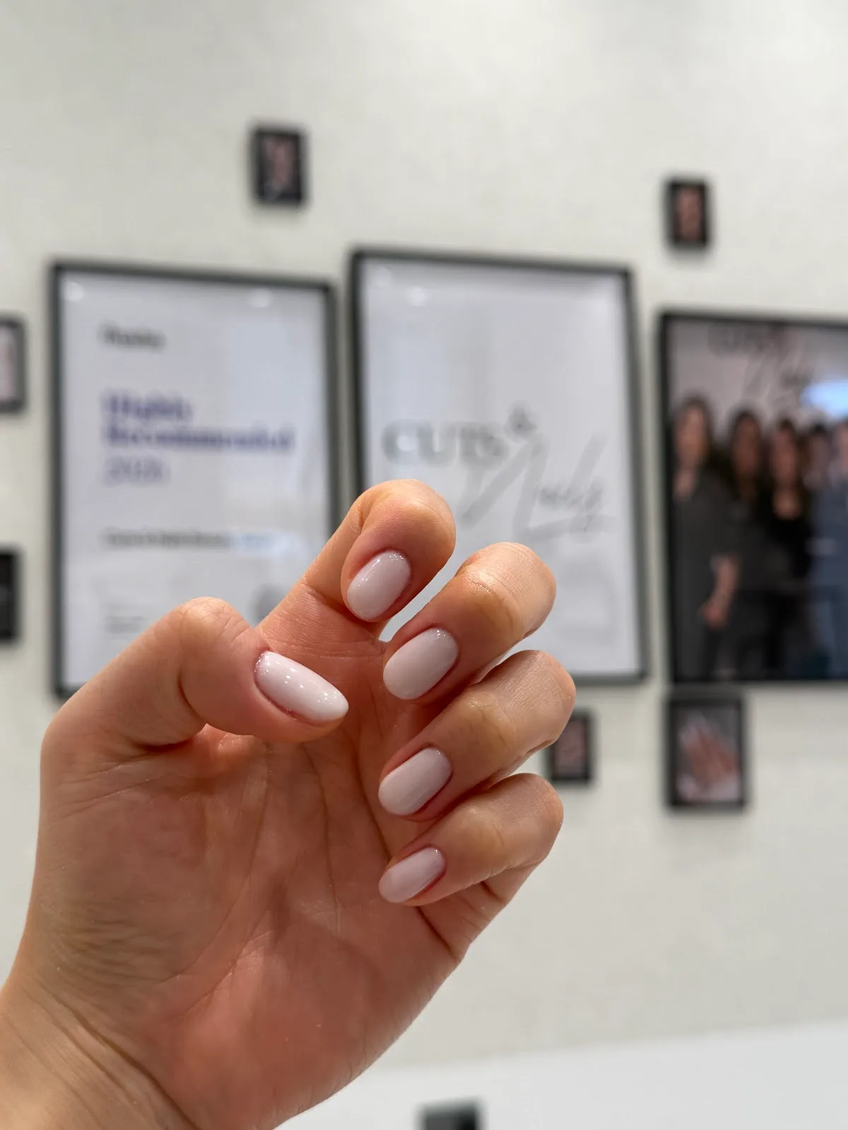 Milky soft manicure