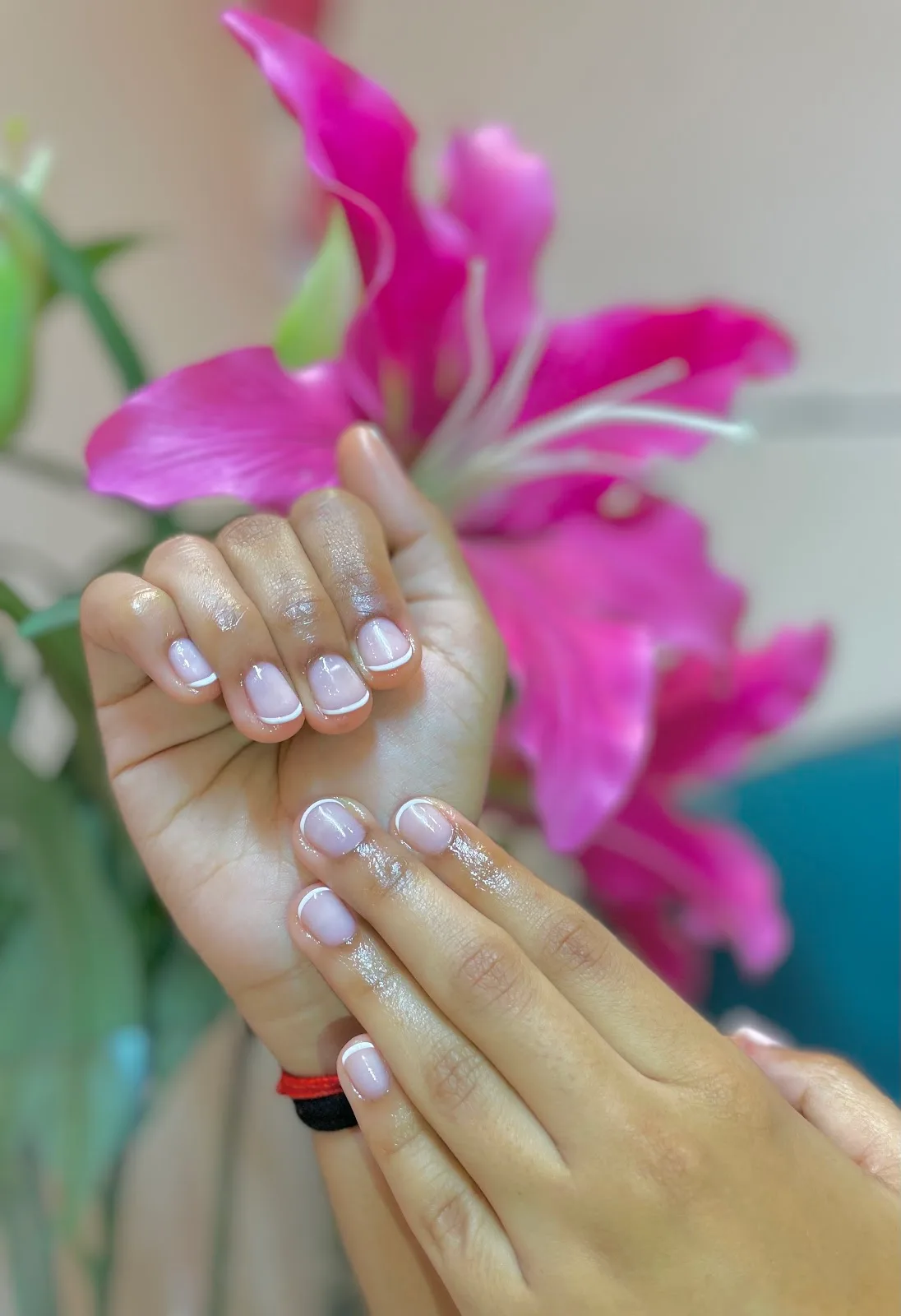 Classic french tip nails
