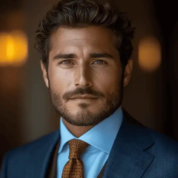 Well-groomed man, barber and grooming services
