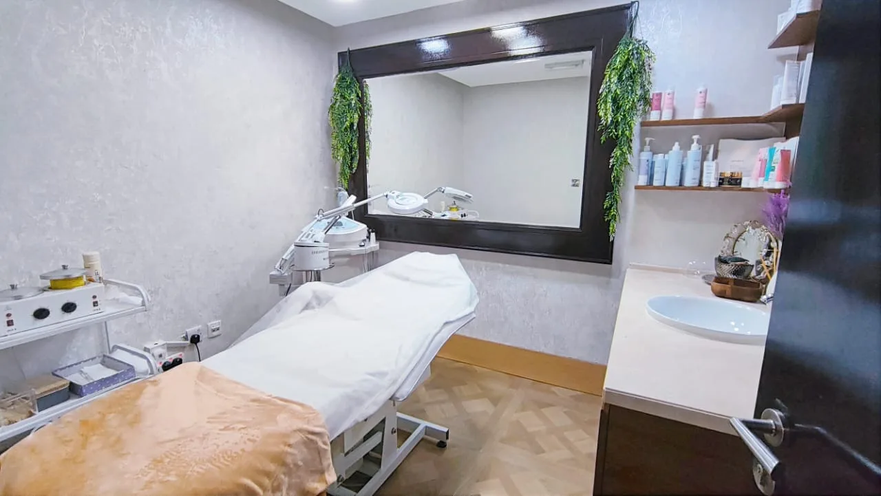 Facial and skincare treatment room