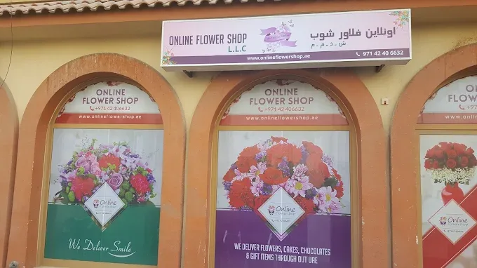 The Online Flower Shop storefront in Dubai