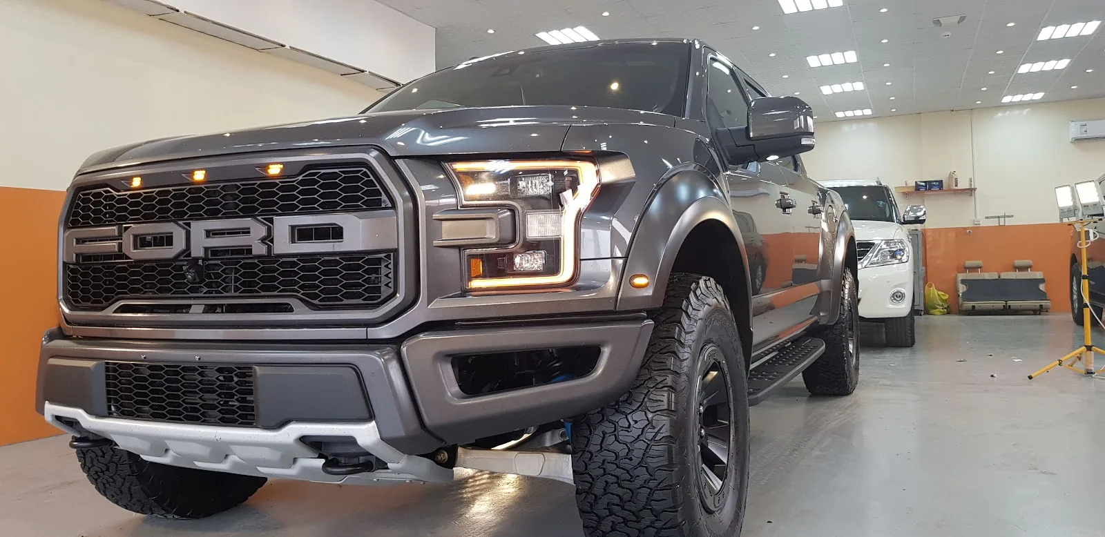 A vehicle detailed inside the Royal Star workshop in Ras Al Khor