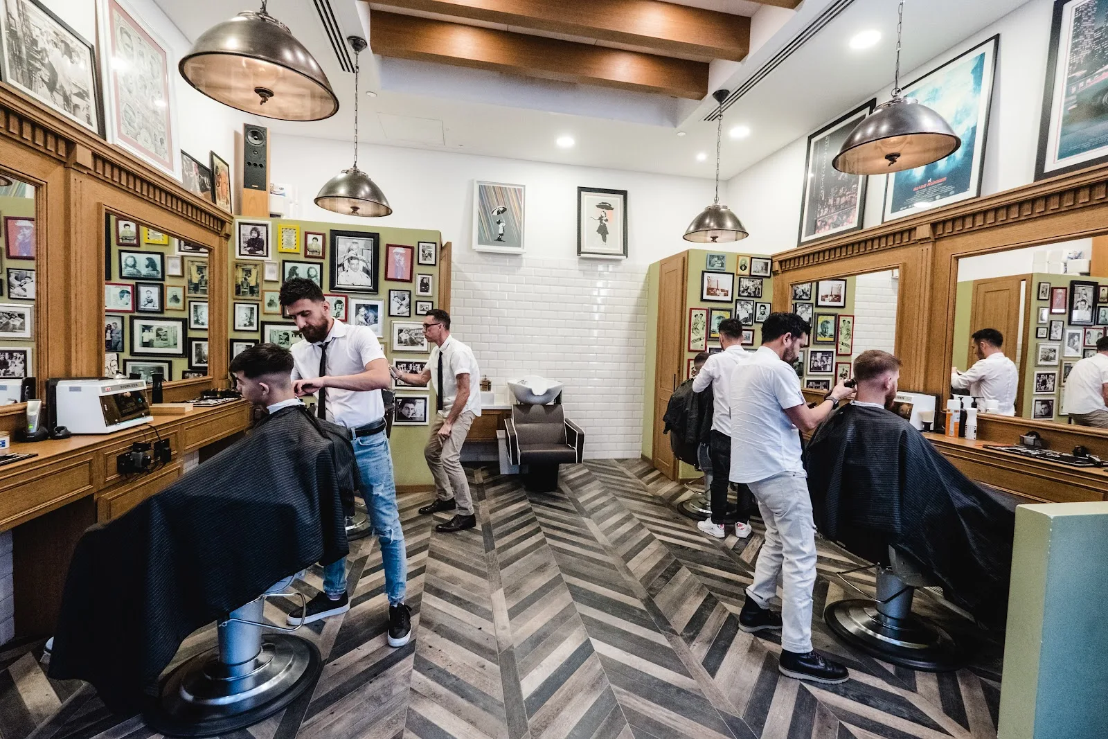 Barbers at work