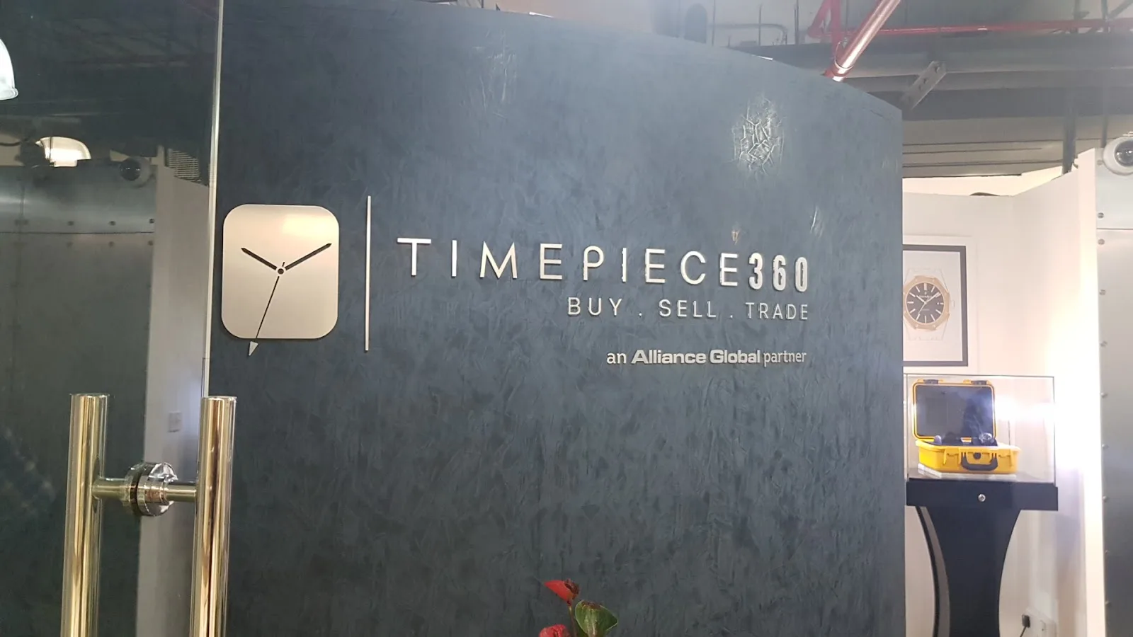 Timepiece360 Buy Sell Trade signage in the showroom