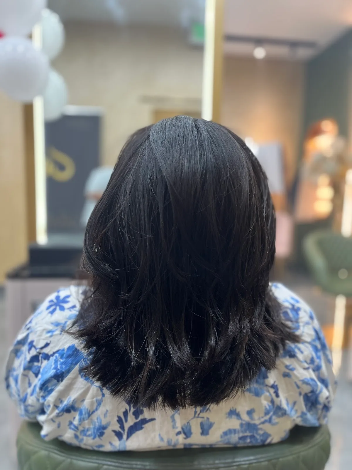 Black layered cut with movement