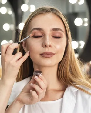 Make-up being applied