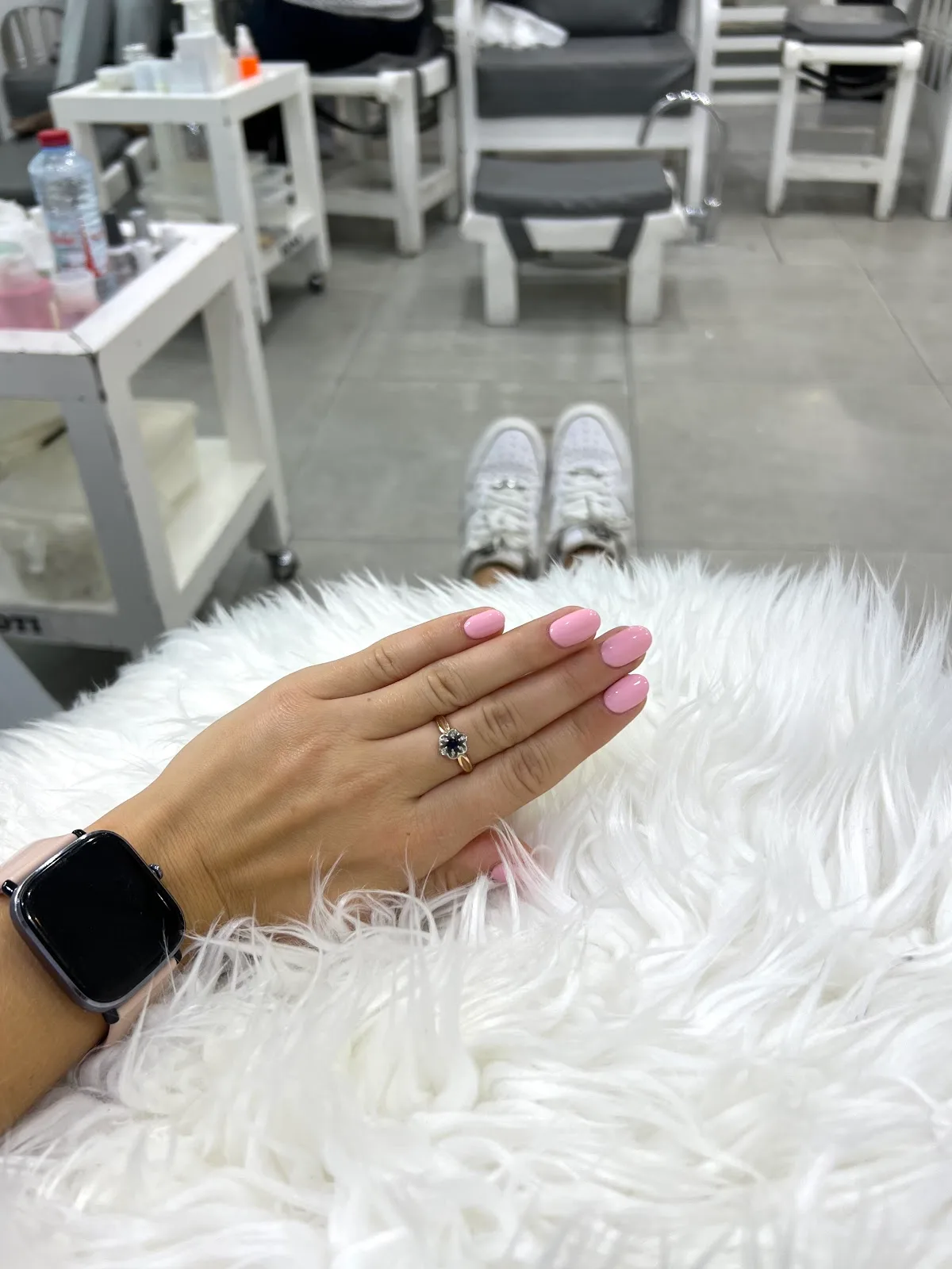Soft pink manicure