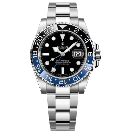 Rolex GMT-Master II with a blue and black bezel